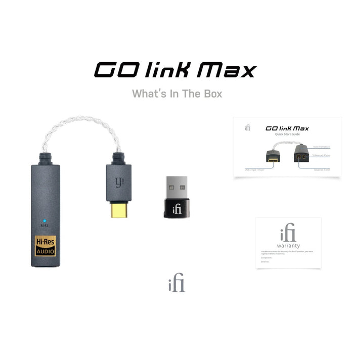 iFi Audio GO Link Max Headphone Dongle DAC & Amp